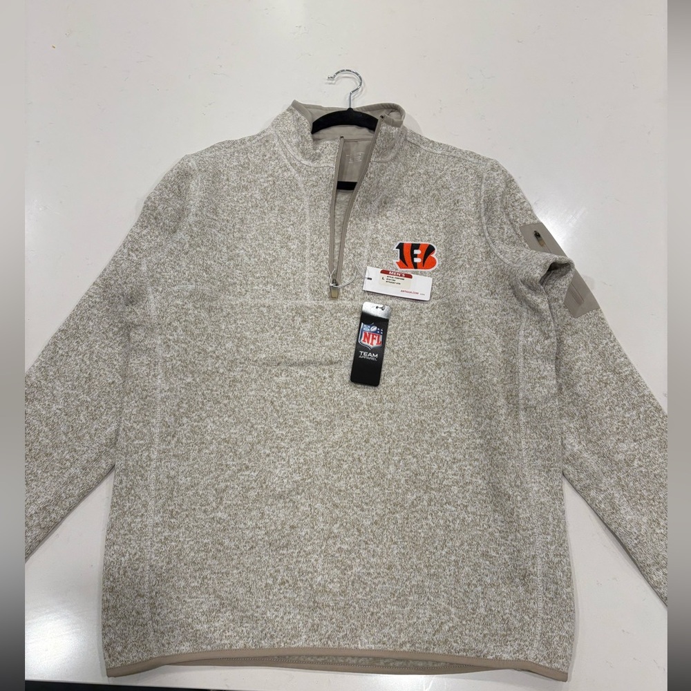 NWT- NFL Cincinnati Bengals Quarter-Zip Jacket - LARGE